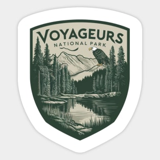 Vintage Emblem Voyageurs National Park Sticker